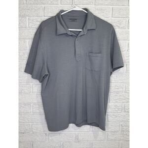 UNTUCKIT Mens Sz XL Gray Short Sleeve Golf Pocket Polo Casual Shirt
